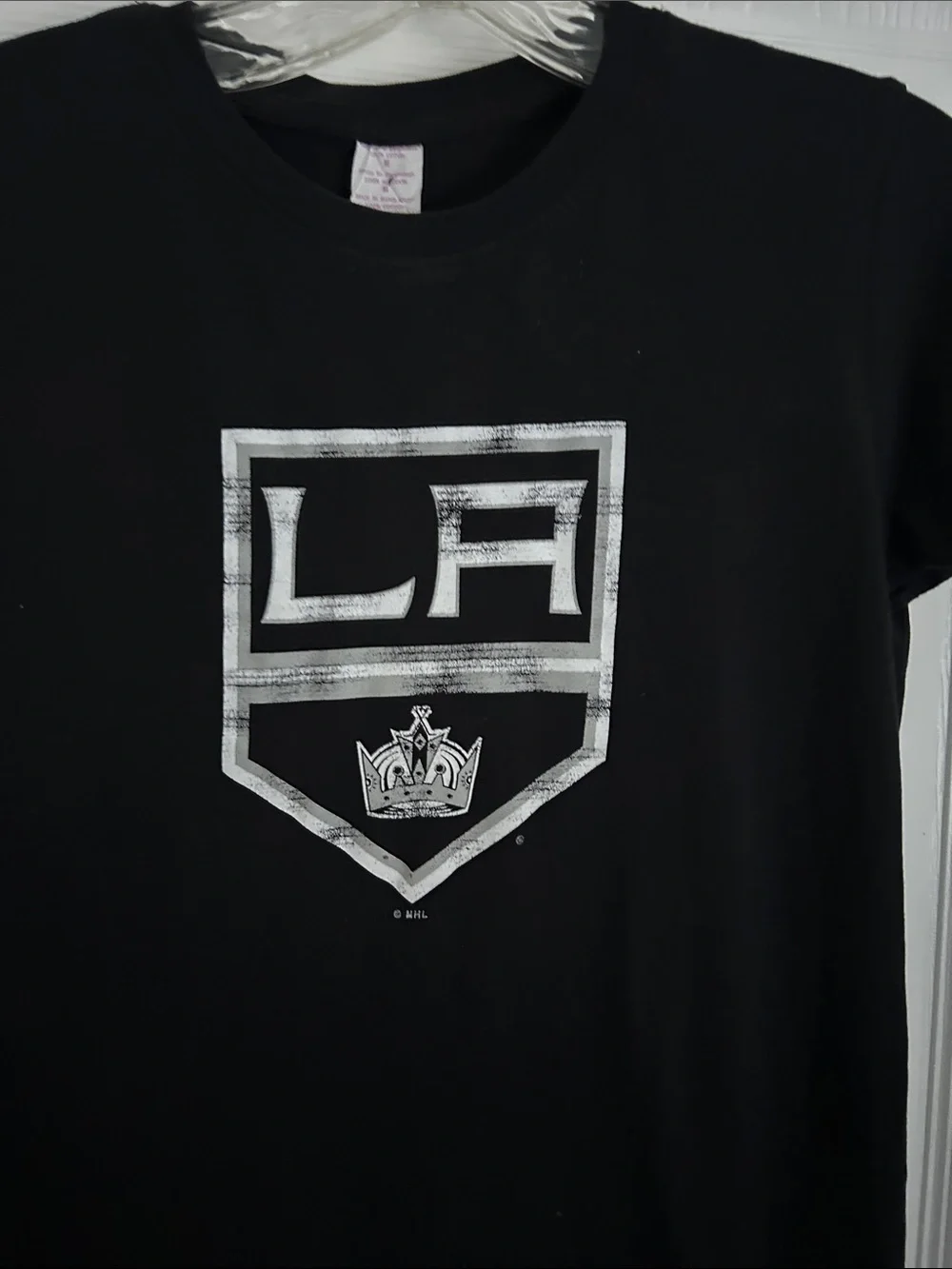 NHL Los Angeles Kings Black and White Beach Towel with Yellow Accent and T-shirt